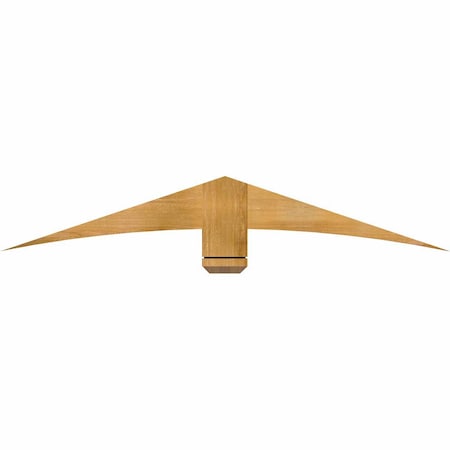 Ekena Millwork Bellingham Rough Sawn Timber Gable Bracket, Western Red Cedar, 60"W x 10"H x 2"D x 6"F, 4/12 Pitch GBW060X10X0206BEL00RWR